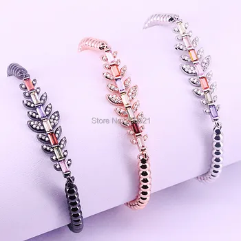 8Pcs New Design Pave Rainbow CZ Zircon Leaf Bracelet Women Braided Macrame 4mm Copper Beads Jewelry Gift
8Pcs New Design Pave Rainbow CZ Zircon Leaf Bracelet Women Braided Macrame 4mm Copper Beads Jewelry Gift