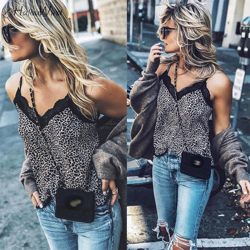 2019 Summer Snake Leopard Print Lace Cami Tops Women Sexy Sleeveless V Neck Camis Lace Patchwork Slim Club Party Top Camisole
2019 Summer Snake Leopard Print Lace Cami Tops Women Sexy Sleeveless V Neck Camis Lace Patchwork Slim Club Party Top Camisole