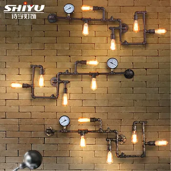 Steam punk Loft Industrial iron rust Water pipe retro wall lamp sconce wall lights E27 LED for living room bedroom bar cafe
Steam punk Loft Industrial iron rust Water pipe retro wall lamp sconce wall lights E27 LED for living room bedroom bar cafe
