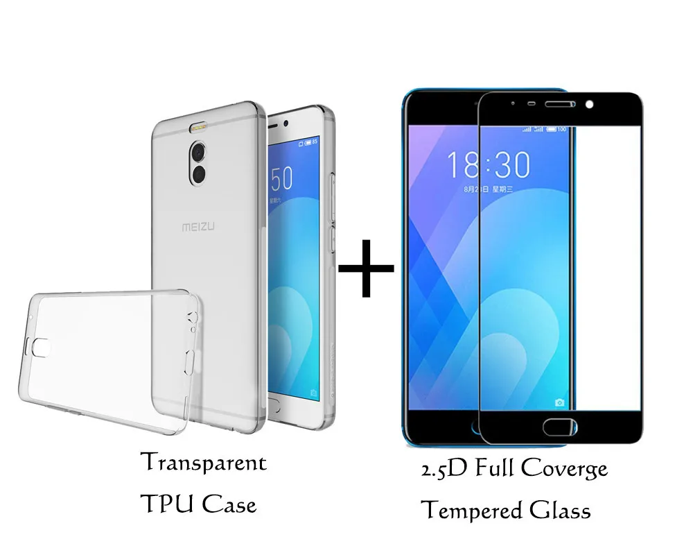 Прозрачный Премиум Защитный чехол для Meizu M6 m6 Note амортизирующий бампер из ТПУ 9H 0 3