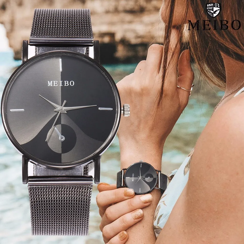 Fashion Women Mesh Belt Wrist Watches Casual Female Female Stainless Steel Quartz Watch Hot Sale MEIBO Brand Relogio Feminino
Fashion Women Mesh Belt Wrist Watches Casual Female Female Stainless Steel Quartz Watch Hot Sale MEIBO Brand Relogio Feminino