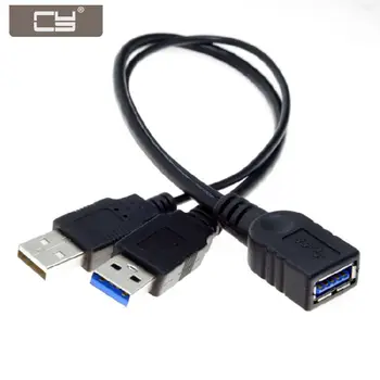 10pcs/lot USB 3.0 Female to Dual USB Male Extra Power Data Y Extension Cable for 2.5" Mobile Hard Disk Black Color
10pcs/lot USB 3.0 Female to Dual USB Male Extra Power Data Y Extension Cable for 2.5" Mobile Hard Disk Black Color