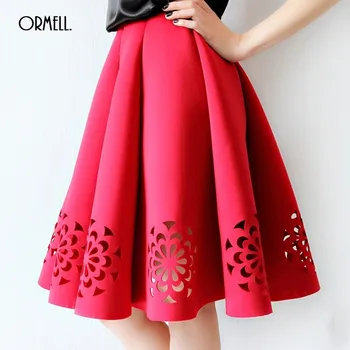 ORMELL 2019 Pleated Skirt Elegant Spring Autumn Crochet Black Red Green Women High Waist A Line Midi Skirts Womens
ORMELL 2019 Pleated Skirt Elegant Spring Autumn Crochet Black Red Green Women High Waist A Line Midi Skirts Womens