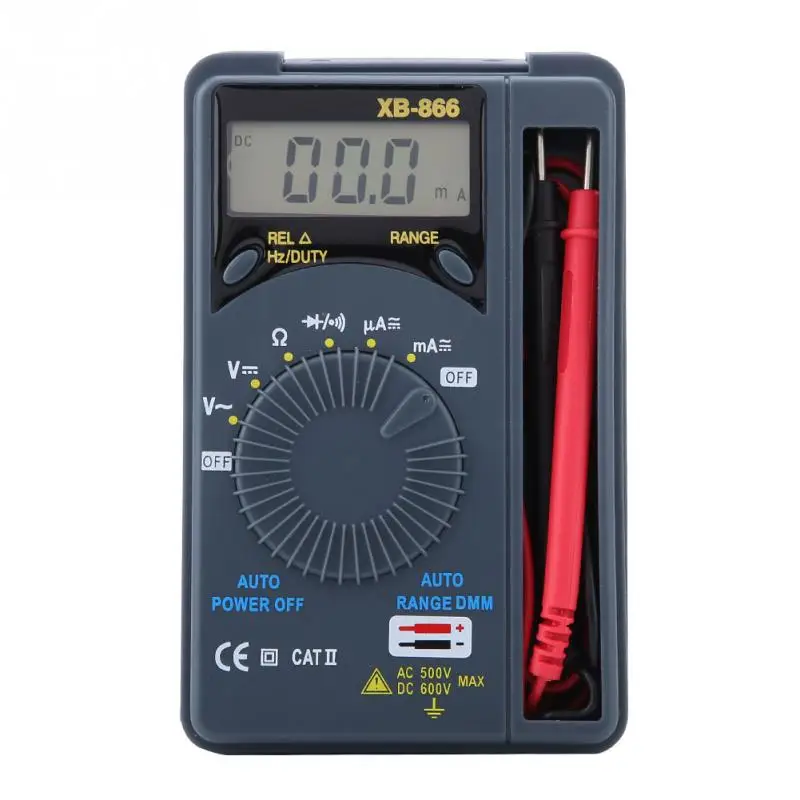 XB-866 Digital Multimeter Auto Range Pocket Digital Voltmeter Ammeter for Current Voltage Diode Triode Measuring Tools good
XB-866 Digital Multimeter Auto Range Pocket Digital Voltmeter Ammeter for Current Voltage Diode Triode Measuring Tools good