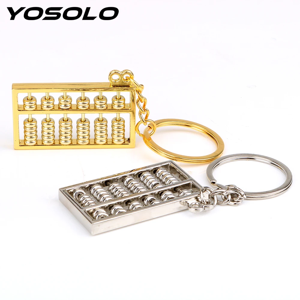 YOSOLO Creative Abacus Car Keyring Auto Accessories Key Chain Metal Key Holder Keychain Silver Gold Key Ring
YOSOLO Creative Abacus Car Keyring Auto Accessories Key Chain Metal Key Holder Keychain Silver Gold Key Ring