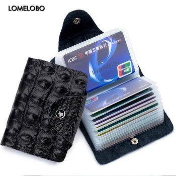 Lomelobo Split Leather Card Holders Men & Women Alligator Pattern Passport bag Credit ID Cards Holder 26 card slots Cards Wallet
Lomelobo Split Leather Card Holders Men & Women Alligator Pattern Passport bag Credit ID Cards Holder 26 card slots Cards Wallet