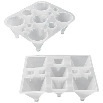 2Pcs Conical Pyramid Crystal Silicone Resin Molds Jewelry Pendants Mould Necklace Craft Making Tool
2Pcs Conical Pyramid Crystal Silicone Resin Molds Jewelry Pendants Mould Necklace Craft Making Tool