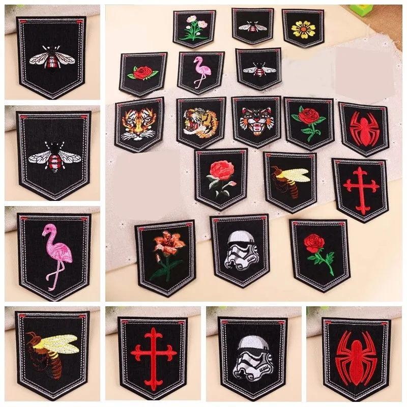 Insect Stickers Jeans flower Badges Punk Flaming bird Patch Skull Patch Biker Iron On Robot Tiger Embroidered Motorcycle Patches
Insect Stickers Jeans flower Badges Punk Flaming bird Patch Skull Patch Biker Iron On Robot Tiger Embroidered Motorcycle Patches