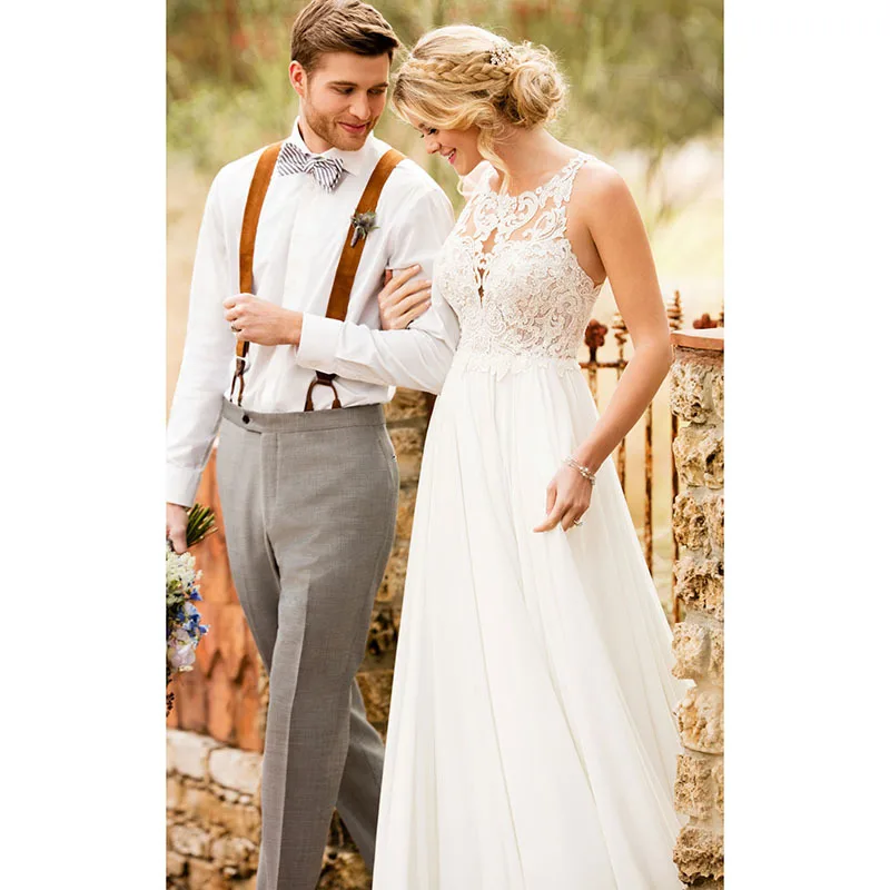 Eightale Beach Wedding Dress O Neck Appliques Lace A-Line Bride Dress Custom Made Chiffon Wedding Gowns Free Shipping gelinlik
Eightale Beach Wedding Dress O Neck Appliques Lace A-Line Bride Dress Custom Made Chiffon Wedding Gowns Free Shipping gelinlik