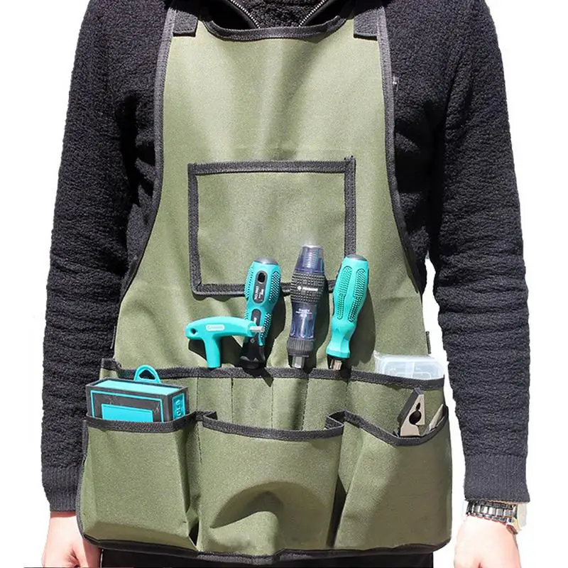 4-color Multi-pocket Garden Apron Practical Durable Oxford Canvas Tool Storage Apron for Carpenters Electricians Machinists
4-color Multi-pocket Garden Apron Practical Durable Oxford Canvas Tool Storage Apron for Carpenters Electricians Machinists