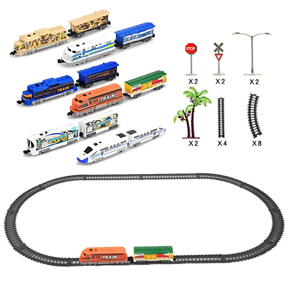 Children Electric Double Train Track Puzzle DIY Assembled 215CM/7FT Train Track Model Toy Plastic 
Children Electric Double Train Track Puzzle DIY Assembled 215CM/7FT Train Track Model Toy Plastic