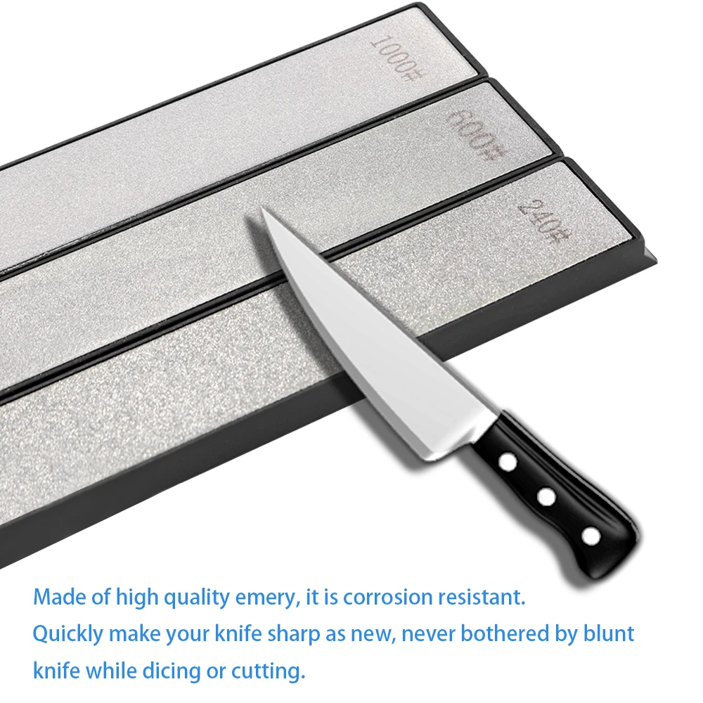 240 600 1000 3pcs/set grit diamond knife sharpener Angle sharpening stone Whetstone Professional Knife Sharpener tool bar
240 600 1000 3pcs/set grit diamond knife sharpener Angle sharpening stone Whetstone Professional Knife Sharpener tool bar