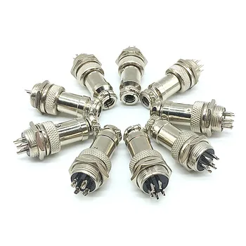 GX16 Aviation Cable Plug Connector Male Plug & Female Socket Wire Panel Metal Connector 16mm 2 3 4 5 6 7 8 9 10Pin 
GX16 Aviation Cable Plug Connector Male Plug & Female Socket Wire Panel Metal Connector 16mm 2 3 4 5 6 7 8 9 10Pin