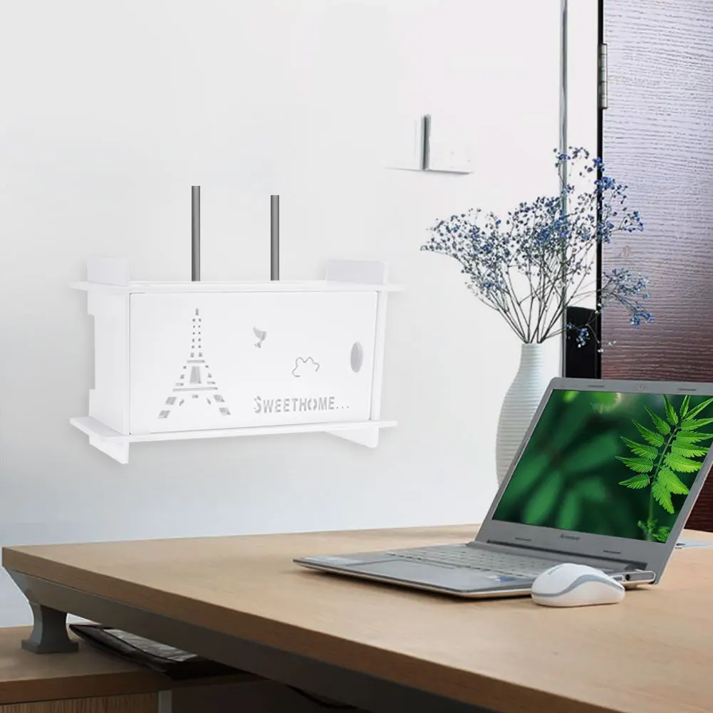 Wifi Router Storage Box Shelf Wall Hanging Bracket Rack Cable Organizer PVC Wall Shelf Hanging Plug Board Bracket Storage Boxes
Wifi Router Storage Box Shelf Wall Hanging Bracket Rack Cable Organizer PVC Wall Shelf Hanging Plug Board Bracket Storage Boxes