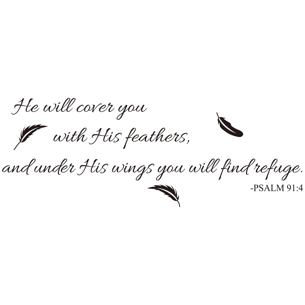 Vinyl Non-toxic Bible Verse Removable DIY Peel and Stick Christian He Will Cover You With His Feathers Wall Sticker Wall Decal
Vinyl Non-toxic Bible Verse Removable DIY Peel and Stick Christian He Will Cover You With His Feathers Wall Sticker Wall Decal