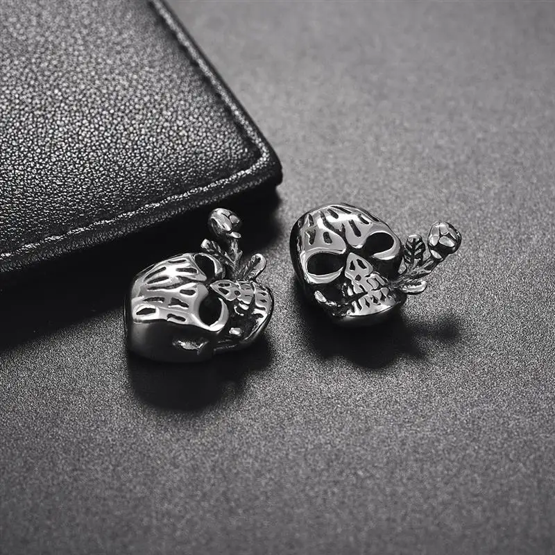 Stainless Steel Punk Skull Bead Caps Fit 4mm 6mm 7mm 8mm Leather Cord Crimp Bead Ends DIY Jewelry Making Beads Findings
Stainless Steel Punk Skull Bead Caps Fit 4mm 6mm 7mm 8mm Leather Cord Crimp Bead Ends DIY Jewelry Making Beads Findings
