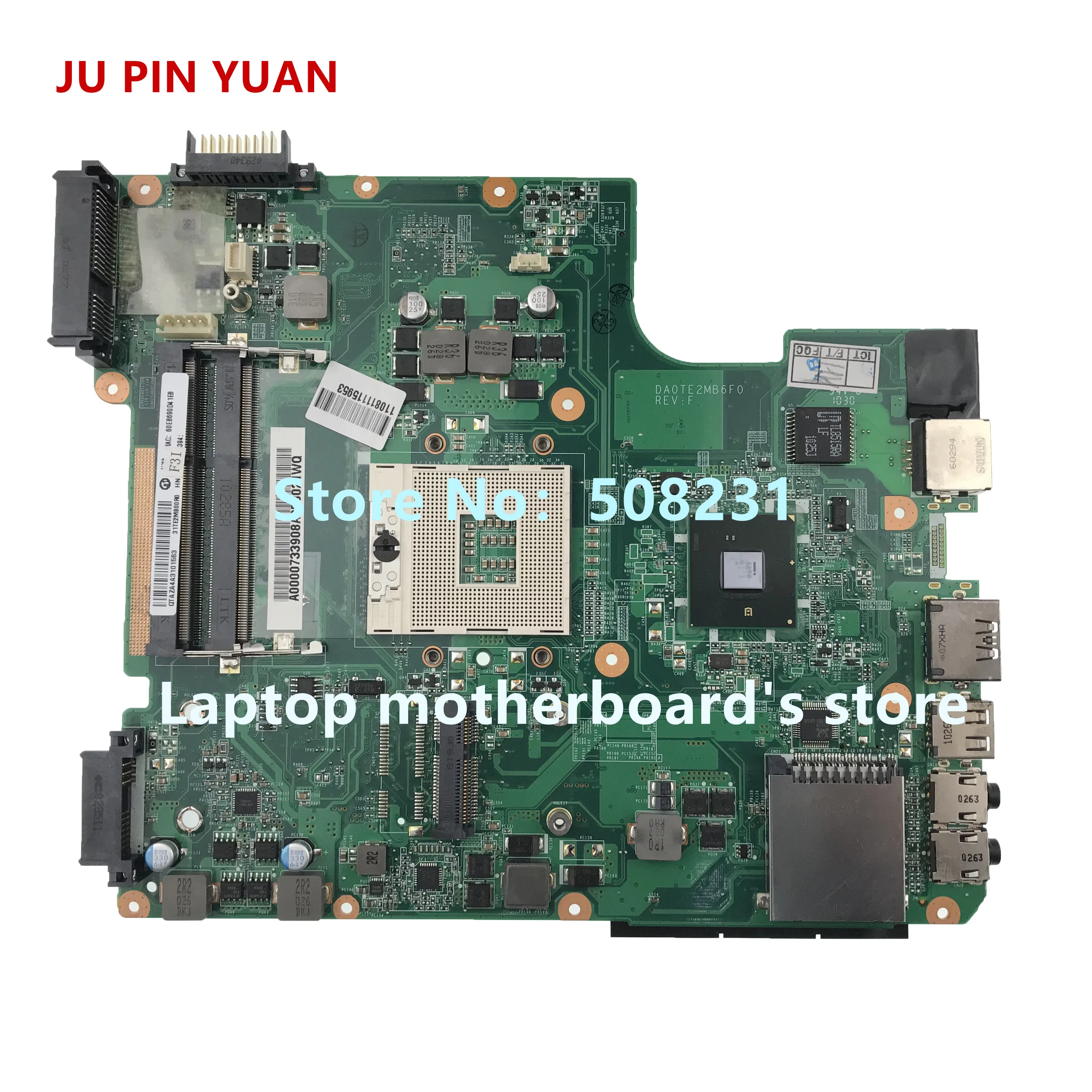 JU PIN YUAN A000073390 DA0TE2MB6F0 REV:F For toshiba satellite L600 L640 L645 laptop motherboard 100% fully Tested
JU PIN YUAN A000073390 DA0TE2MB6F0 REV:F For toshiba satellite L600 L640 L645 laptop motherboard 100% fully Tested