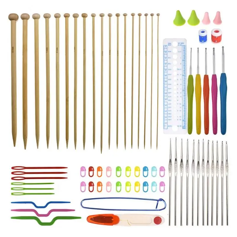 74pcs Aluminum Crochet Hooks Knit Weave Craft Sweater Sewing Needles Set with Storage Bag
74pcs Aluminum Crochet Hooks Knit Weave Craft Sweater Sewing Needles Set with Storage Bag