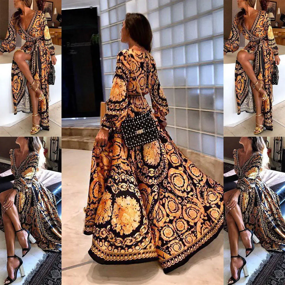 2019 Newest Hot Womens Summer Floral Long Maxi Dress Long Sleeve Evening Party Summer Beach Sundress
2019 Newest Hot Womens Summer Floral Long Maxi Dress Long Sleeve Evening Party Summer Beach Sundress