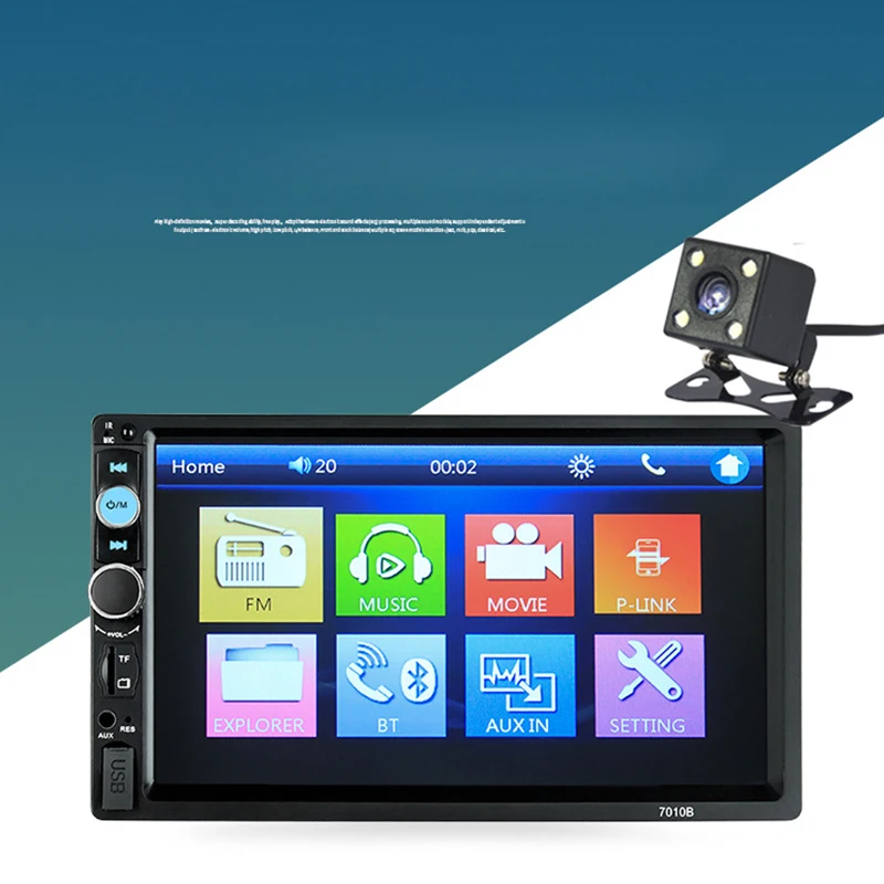 MP5 Player 7 Inch HD TFT Car MP5 Player Bluetooth Handsfree Car MP5 Card Machine 7010B Reversing
MP5 Player 7 Inch HD TFT Car MP5 Player Bluetooth Handsfree Car MP5 Card Machine 7010B Reversing