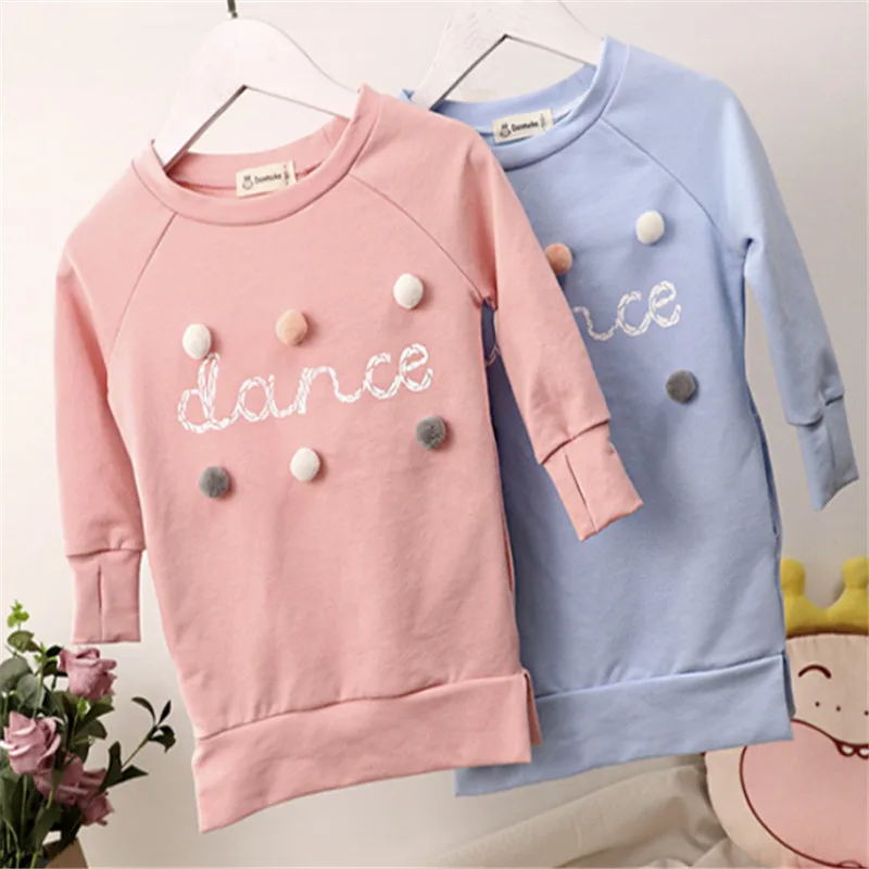2019 Spring Autumn Children's Birthday Gift Long Sleeve Sleeve Ball Decoration Sweatshirts Dress Kids Baby Girls Clothing
2019 Spring Autumn Children's Birthday Gift Long Sleeve Sleeve Ball Decoration Sweatshirts Dress Kids Baby Girls Clothing
