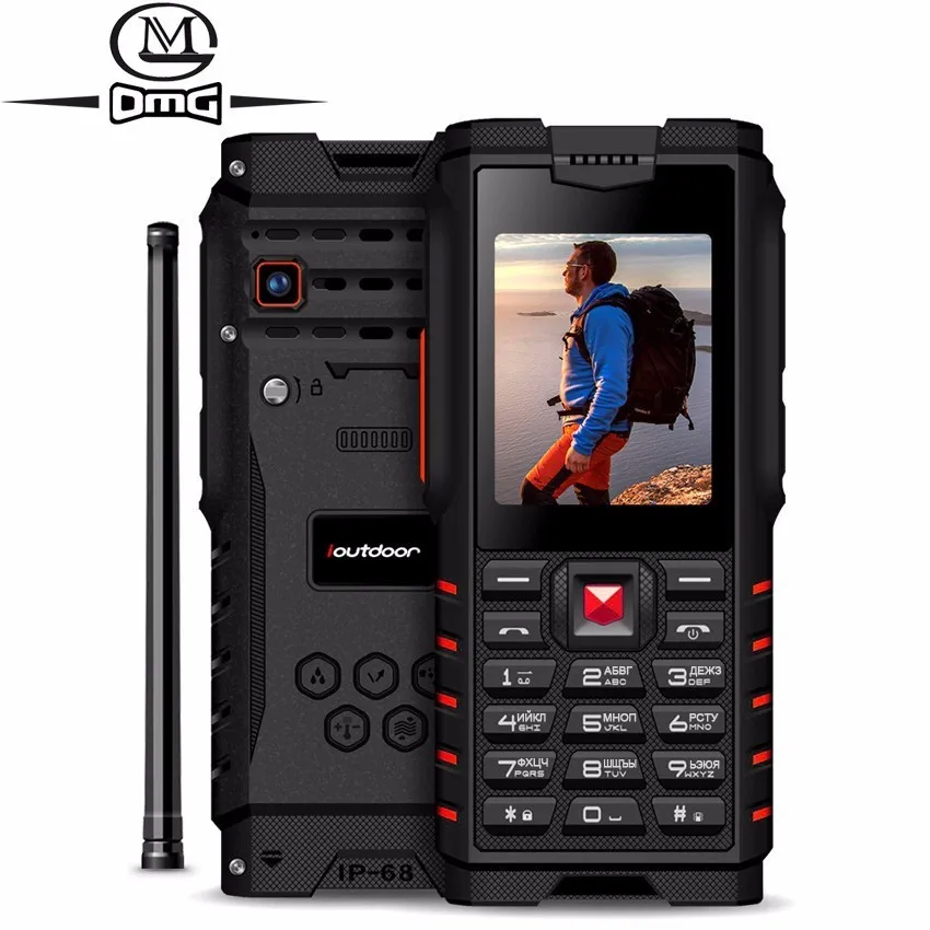 

ioutdoor T2 ip68 Waterproof shockproof Russian keyboard Mobile Phone 4500mAh 2.4" Walkie-talkie intercom outdoor FM cell phons