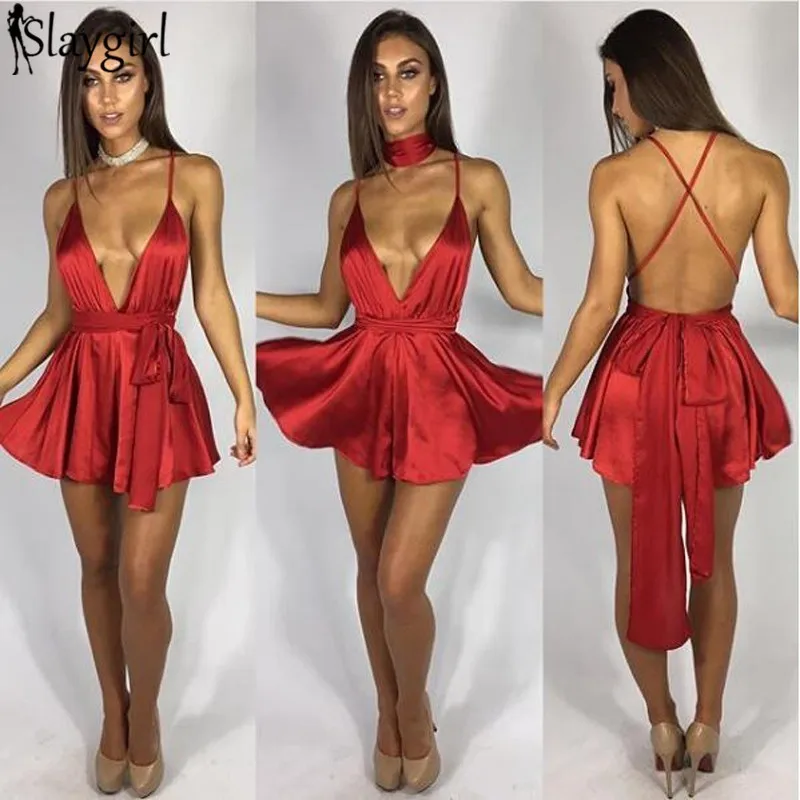 Slaygirl Summer Sleeveless Sexy Overalls Women V Neck Solid Backless Party Playsuits 2018 Romper Casual Short Pants Jumpsuit
Slaygirl Summer Sleeveless Sexy Overalls Women V Neck Solid Backless Party Playsuits 2018 Romper Casual Short Pants Jumpsuit
