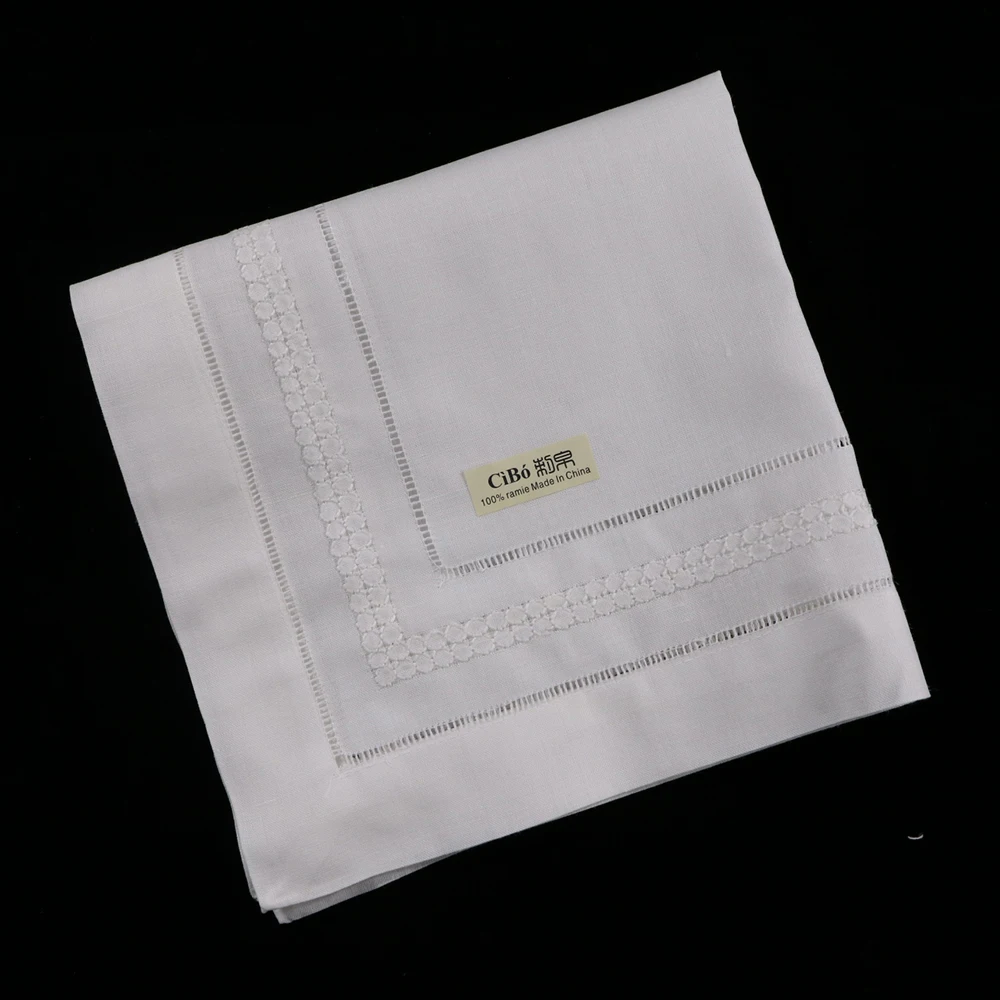 N019: 12 Pieces White Hemstitch Dinner Table Napkins Ramie 17" x 17" Ladder Hemstitch Cloth Dinner mokador
N019: 12 Pieces White Hemstitch Dinner Table Napkins Ramie 17" x 17" Ladder Hemstitch Cloth Dinner mokador