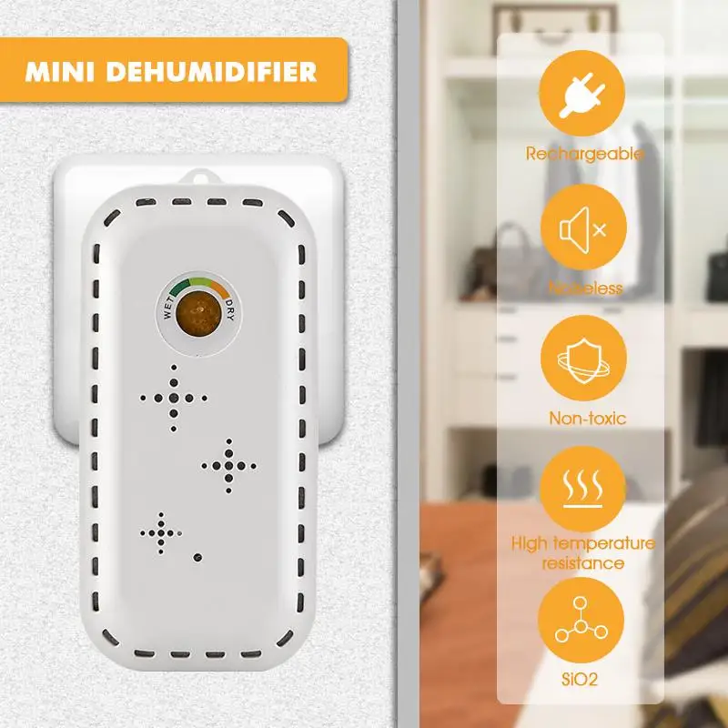 New Mini Portable Dehumidifier Rechargeable Cordless Practical Absorbing Moisture Air Dryer for Home Wardrobe Bedroom Bathroom
New Mini Portable Dehumidifier Rechargeable Cordless Practical Absorbing Moisture Air Dryer for Home Wardrobe Bedroom Bathroom