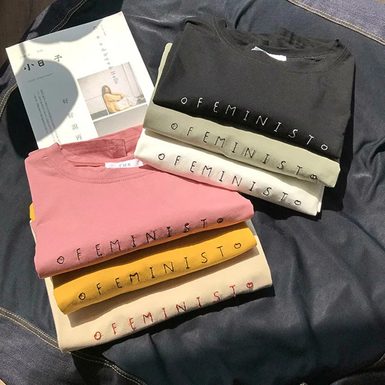 Mooirue 2019 Spring Summer Casual Streetwear Harajuku T Shirt Tshirt Letter Embroidery Short O Neck Solid Color Loose Pullovers
Mooirue 2019 Spring Summer Casual Streetwear Harajuku T Shirt Tshirt Letter Embroidery Short O Neck Solid Color Loose Pullovers