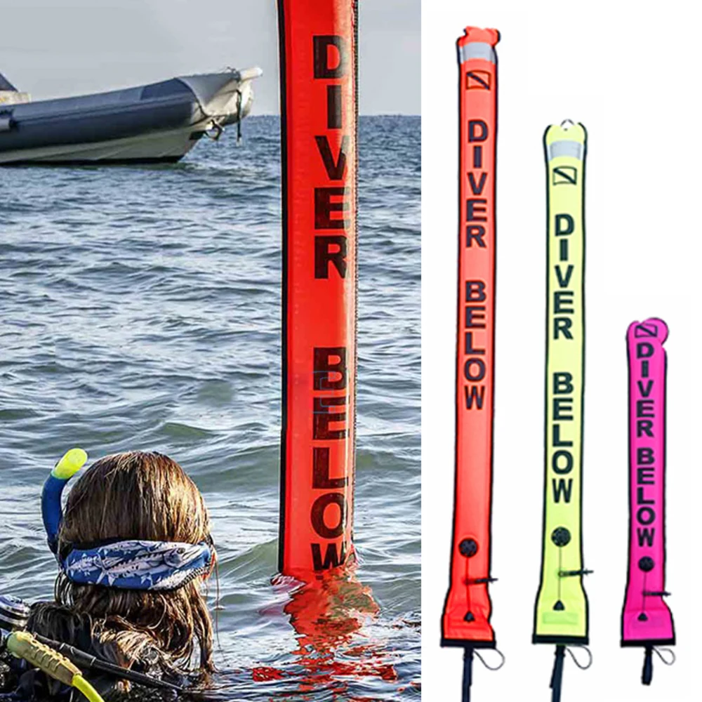 Visible Scuba Diving Surface Signal Marker Buoy 1.2M 1.5M 1.8M Inflatable Signal Tube Signal Marker Diving Scuba Accessory
Visible Scuba Diving Surface Signal Marker Buoy 1.2M 1.5M 1.8M Inflatable Signal Tube Signal Marker Diving Scuba Accessory
