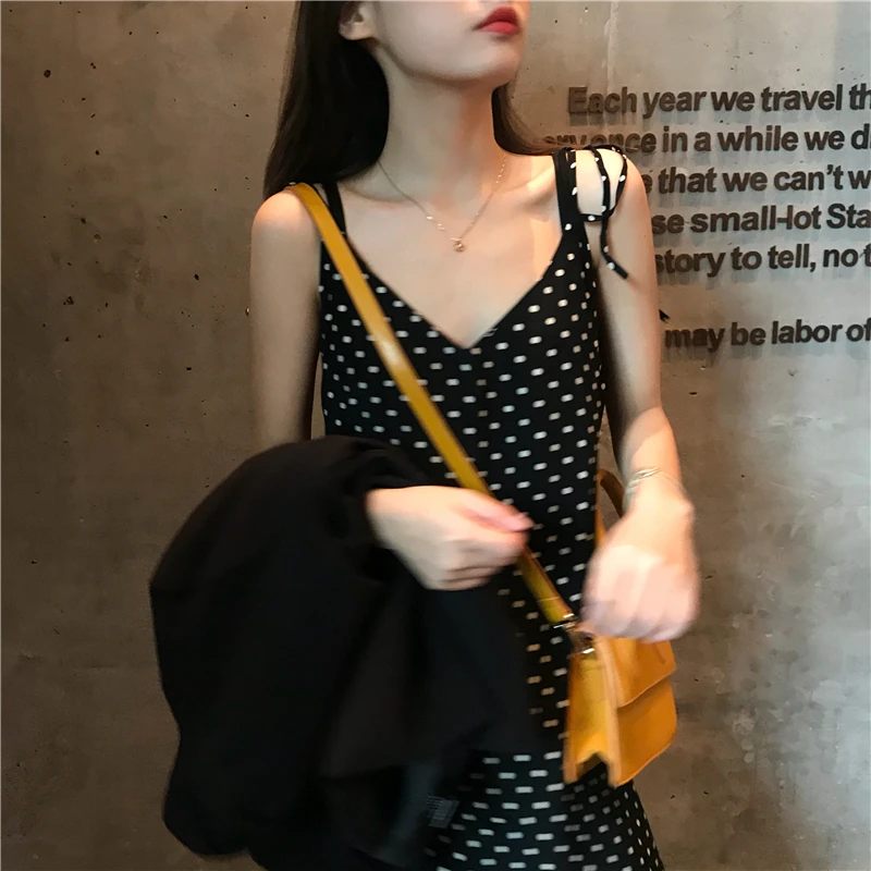 Lychee Girls Beach Style Polka Dot Female Strap Dress In Peas Mid Calf Off Shoulder Sleeveless Loose Summer Spring Women Dress
Lychee Girls Beach Style Polka Dot Female Strap Dress In Peas Mid Calf Off Shoulder Sleeveless Loose Summer Spring Women Dress