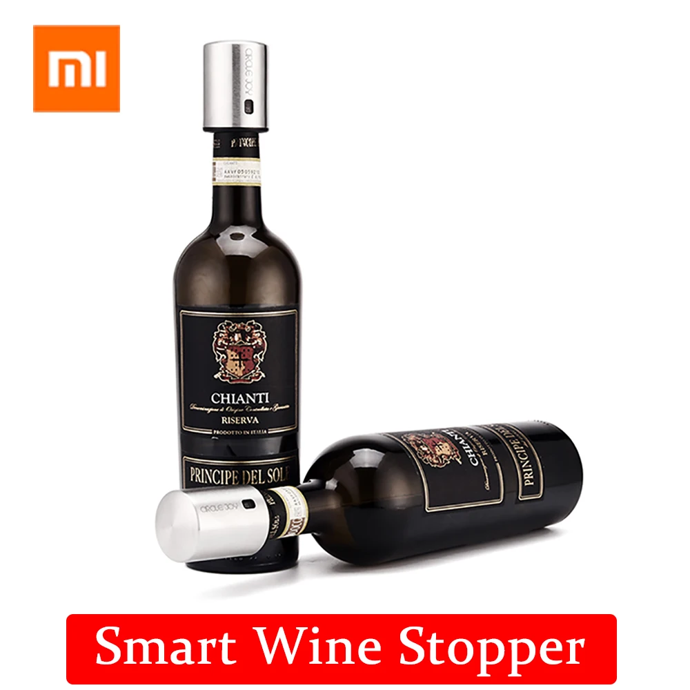 XIAOMI Circle Joy Smart Wine Stopper Stainless Steel Vacuum Memory Wine Stopper Electric Stopper Wine Corks Bar Tools
XIAOMI Circle Joy Smart Wine Stopper Stainless Steel Vacuum Memory Wine Stopper Electric Stopper Wine Corks Bar Tools