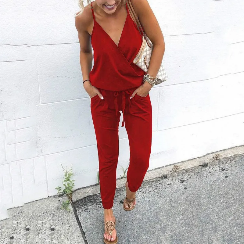 Women 2019 Newest Sexy Fashion Sleeveless Off Shoulder Clubwear Holiday Loose Bandage Trousers Long Jumpsuit Playsuit Romper
Women 2019 Newest Sexy Fashion Sleeveless Off Shoulder Clubwear Holiday Loose Bandage Trousers Long Jumpsuit Playsuit Romper