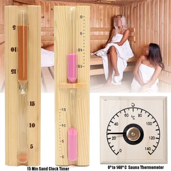 1 x Pine Wood 140º C Sauna Thermometer 15 Minutes Hourglass Sand Timer Clock Bath
1 x Pine Wood 140º C Sauna Thermometer 15 Minutes Hourglass Sand Timer Clock Bath