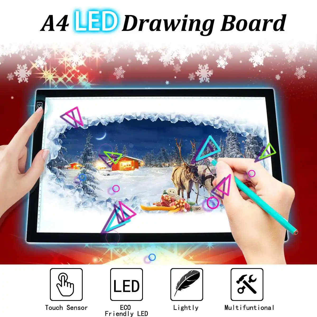 A2 Dimmable Ultra-thin LED Art Stencil Tracing Drawing Board Light Box Pad Touchs Sensor Painting Writing Digital Tablets
A2 Dimmable Ultra-thin LED Art Stencil Tracing Drawing Board Light Box Pad Touchs Sensor Painting Writing Digital Tablets