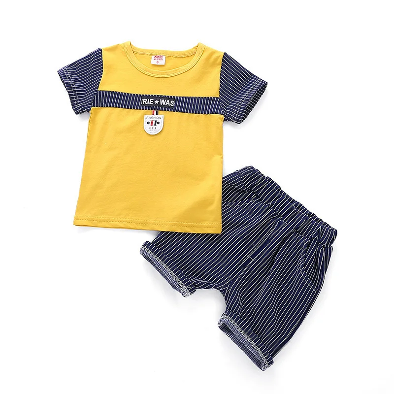 Summer Baby Boys Girls Clothes Infant Striped Patchwork T Shirt Shorts 2pcs/sets Kids Cotton Garment Children Fashion Sport Suit
Summer Baby Boys Girls Clothes Infant Striped Patchwork T Shirt Shorts 2pcs/sets Kids Cotton Garment Children Fashion Sport Suit