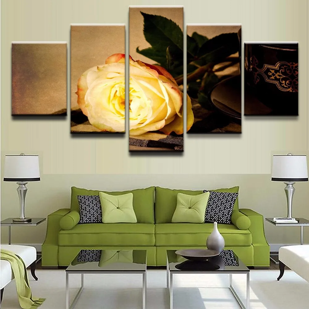 Modern Home Wall Decoration Canvas Modular Picture Art HD Printed Painting On Canvas 5 Pieces Yellow Rose Flower For Living Room
Modern Home Wall Decoration Canvas Modular Picture Art HD Printed Painting On Canvas 5 Pieces Yellow Rose Flower For Living Room