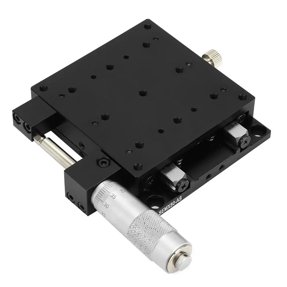 SEMX80-AS X Linear Guide Sliding Track 80 * 80mm Micrometer Manual Slide Table Linear Stages Cross Roller Guide High Precision
SEMX80-AS X Linear Guide Sliding Track 80 * 80mm Micrometer Manual Slide Table Linear Stages Cross Roller Guide High Precision