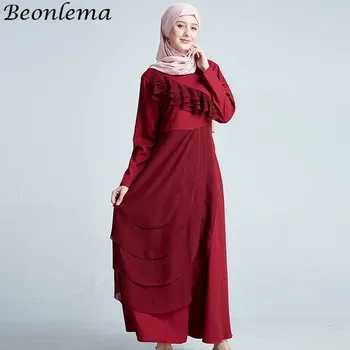 Beonlema Arabic Dress Indonesia Islamic Women Vestidos Red Ruffles Long Dresses Ladies Muslim Gown Femme Moroccan Dresses M-XL
Beonlema Arabic Dress Indonesia Islamic Women Vestidos Red Ruffles Long Dresses Ladies Muslim Gown Femme Moroccan Dresses M-XL