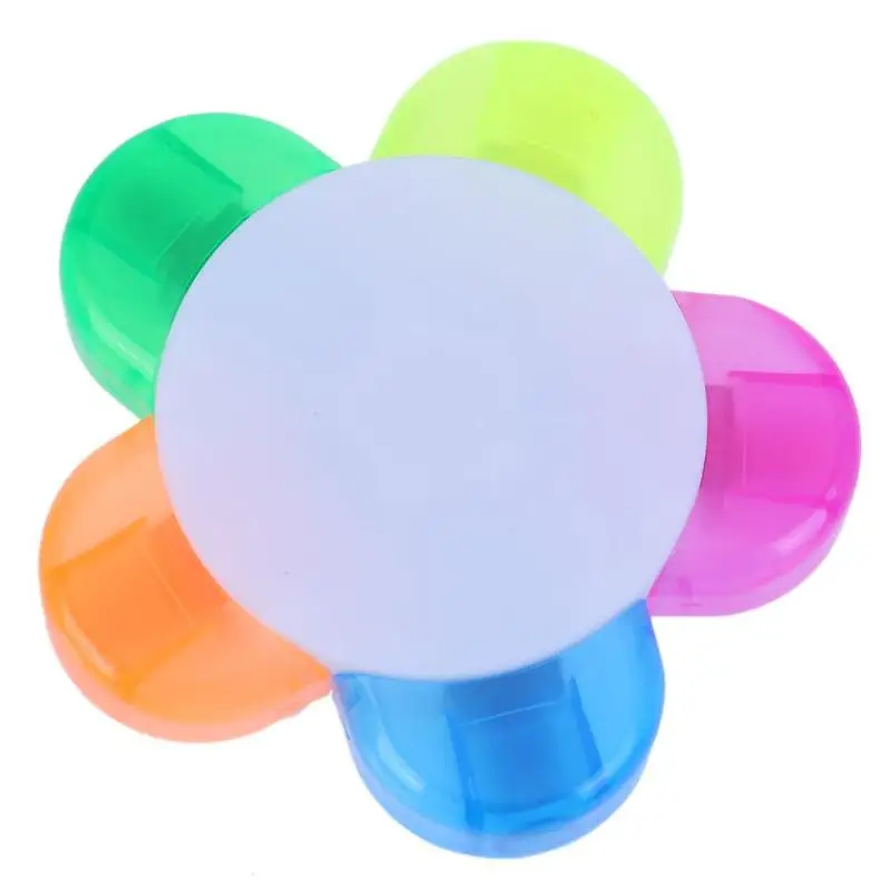 Lovely 5 Color Flower Petal Highlighter Pen Sunflower Shaped Watercolor Fluorescent Marker Pen Office School Stationery Supplies
Lovely 5 Color Flower Petal Highlighter Pen Sunflower Shaped Watercolor Fluorescent Marker Pen Office School Stationery Supplies