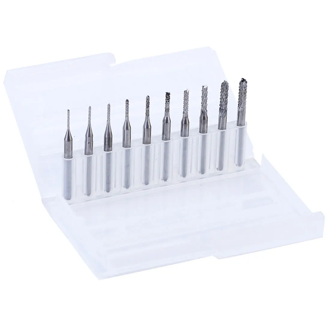 10pcs Titanium Coated Carbide End Milling Cutter Engraving Edge Cutter CNC Router Bits End Mill for PCB Machine 0.8-3.175mm
10pcs Titanium Coated Carbide End Milling Cutter Engraving Edge Cutter CNC Router Bits End Mill for PCB Machine 0.8-3.175mm