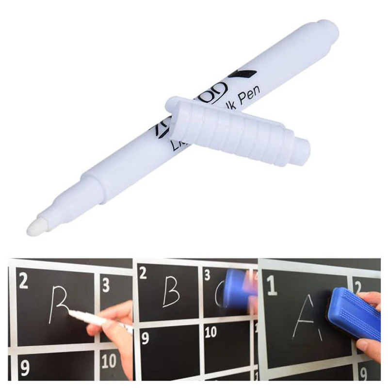 

White Liquid Chalk Water Marker Pen for Glass Windows Chalkboard Blackboard Black Board Stationery Office Supplies