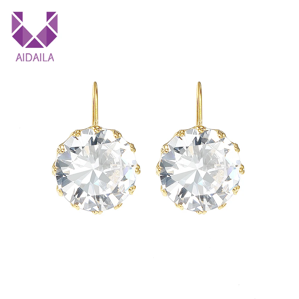 women dangle drop earrings with big AAA+ cubic zirconia zircon office ladies wedding gift
women dangle drop earrings with big AAA+ cubic zirconia zircon office ladies wedding gift
