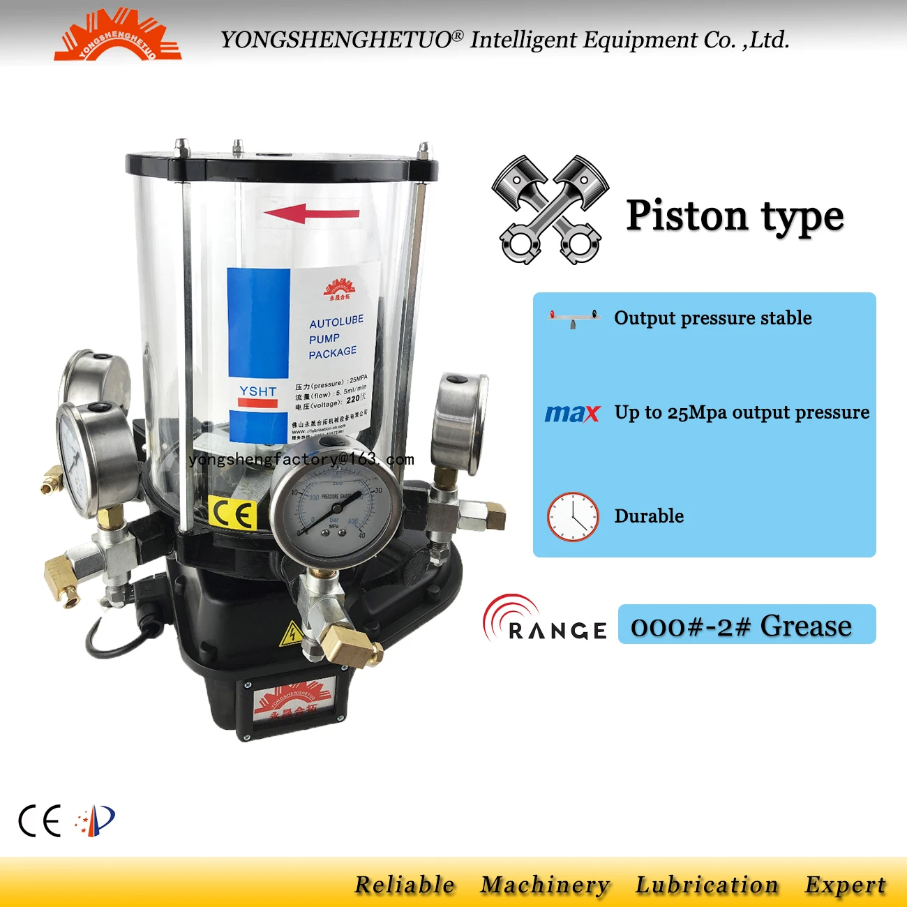 Electric lubrication pump grease lubricator lubricating unit 12v 220v 380v 24v EGM-P forging stamping agricultural heavy machine
Electric lubrication pump grease lubricator lubricating unit 12v 220v 380v 24v EGM-P forging stamping agricultural heavy machine