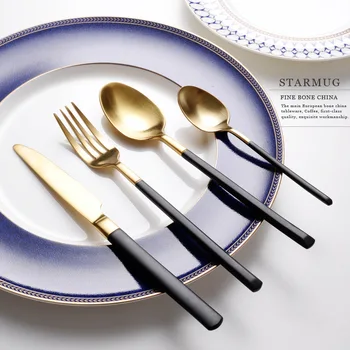 304 Stainless Steel Tableware Set Black Handel Mirror Gold Dinnerware Sets Knife Forks Cutleries European Western Food
304 Stainless Steel Tableware Set Black Handel Mirror Gold Dinnerware Sets Knife Forks Cutleries European Western Food