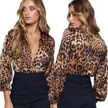 Fashion Womens Cool Leopard Print Bodysuit Long Sleeve Sexy Deep V-Neck Bodycon Party Playsuits Female Trendy Leotard Bodysuits
Fashion Womens Cool Leopard Print Bodysuit Long Sleeve Sexy Deep V-Neck Bodycon Party Playsuits Female Trendy Leotard Bodysuits