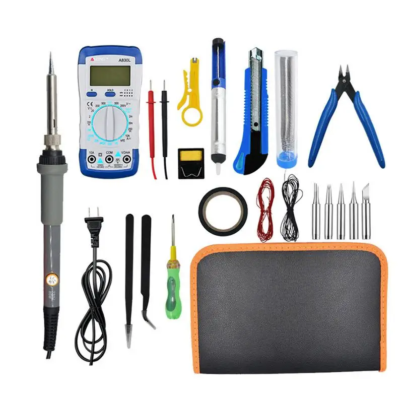 Electric Soldering Iron Tin Kit With Adjustable Temperature Box Digital Multimeter Electronic Soldering Set Anti-static Tweezers
Electric Soldering Iron Tin Kit With Adjustable Temperature Box Digital Multimeter Electronic Soldering Set Anti-static Tweezers