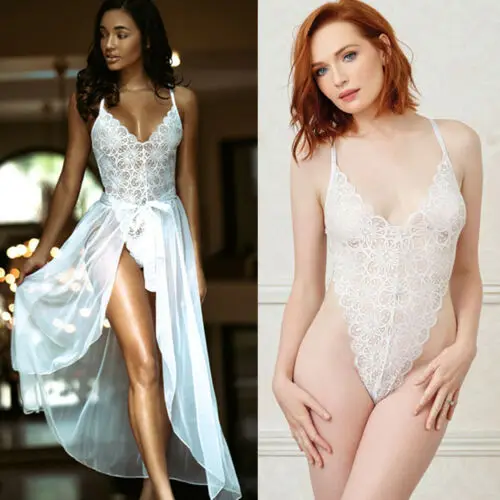 Sexy Lingerie Babydolls Women Lace Sheer Lingerie See-through Mesh Sleepwear Babydoll Nightwear Dress Black&White
Sexy Lingerie Babydolls Women Lace Sheer Lingerie See-through Mesh Sleepwear Babydoll Nightwear Dress Black&White