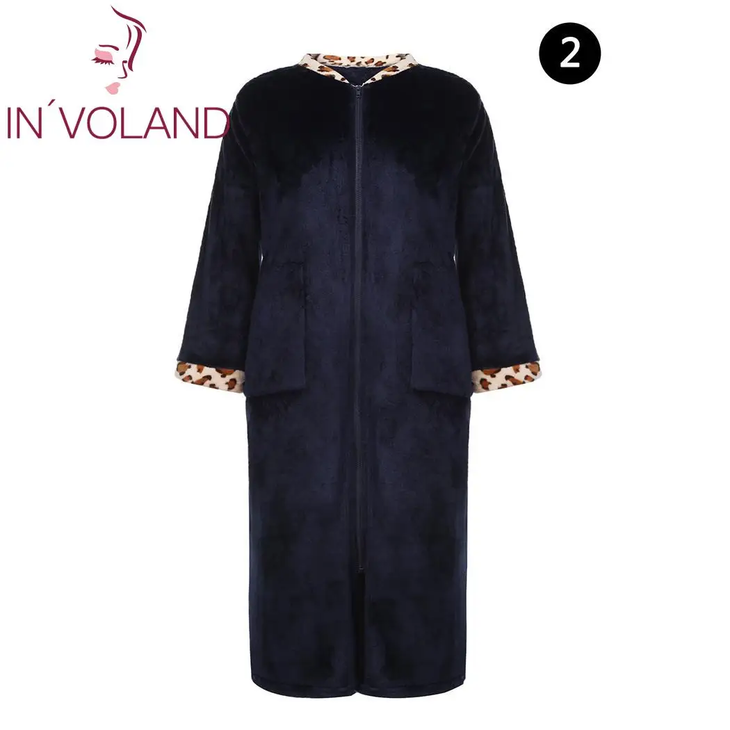 IN'VOLAND Plus Size Winter Women Sleepwear V Neck Long Sleeve Leopard Nightgrown with Pocket Soft Warmer Women Sleep Robe
IN'VOLAND Plus Size Winter Women Sleepwear V Neck Long Sleeve Leopard Nightgrown with Pocket Soft Warmer Women Sleep Robe